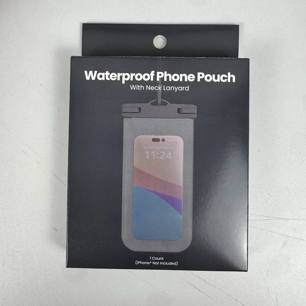 Waterproof Phone Pouch‎ Case Universal 7in Dry Bag Lanyard Beach Pool